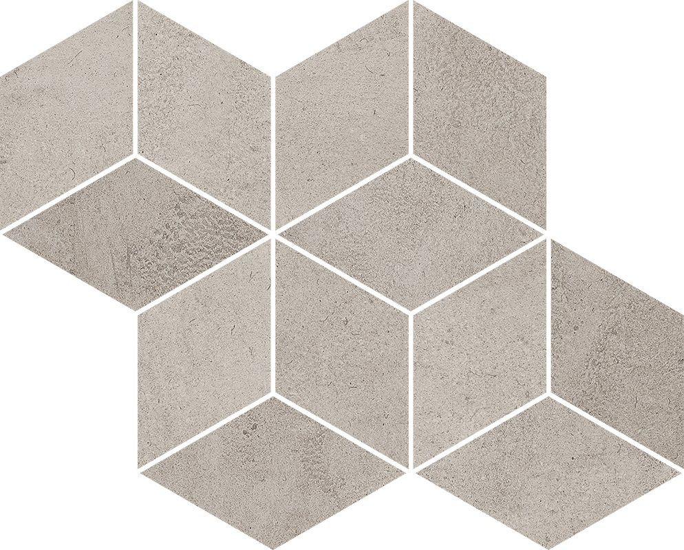 Pure City Grys Mozaika Prasowana Romb Hexagon 20.4x23.8