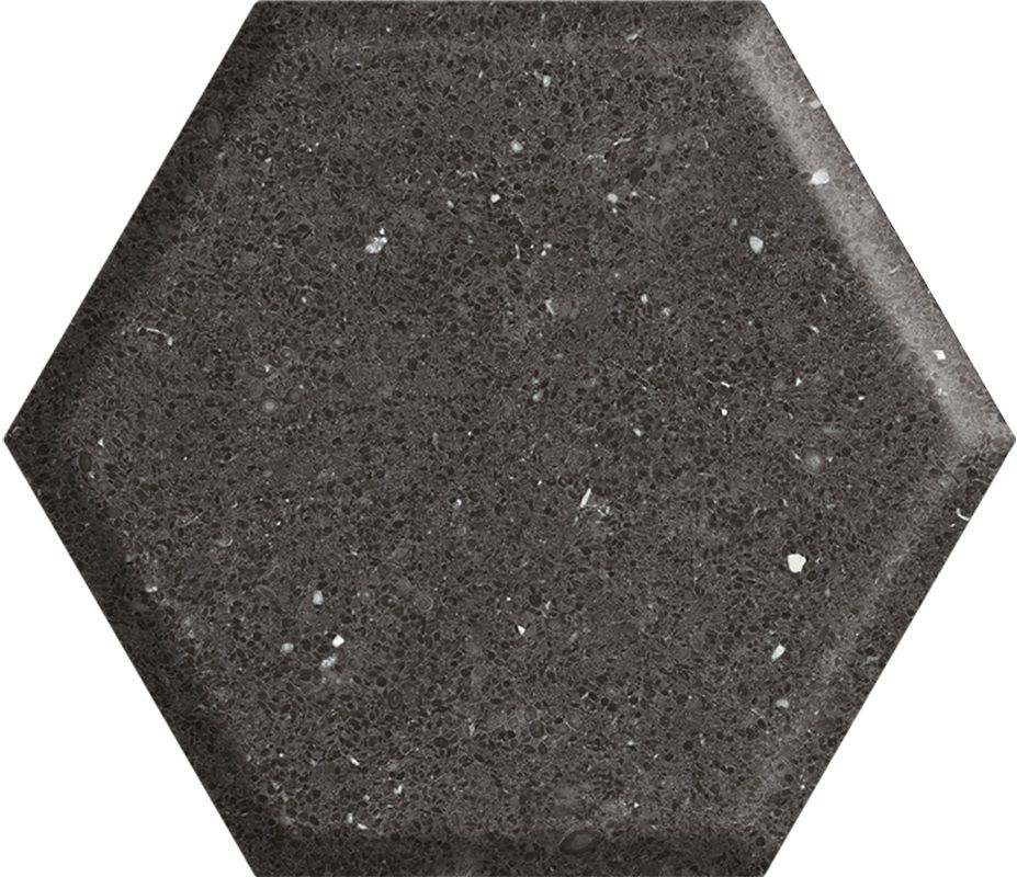 Space Dust Nero Heksagon Struktura A Ściana 19.8x17.1